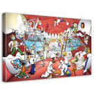 cartoon canvas tandwerkzaamh. 90x120 2st