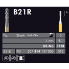 Meisinger Hardstaal frees FG B21R 012, 5 st