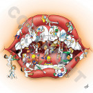 cartoon plafondplaat mond 2st