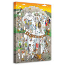 cartoon canvas kies 90x120 2st