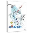 cartoon canvas wassende kies 120x90 2st