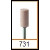 Slijpsteentjes lichtbruin 732 104 050 H 5st