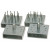 Nichrominox Borenblok rvs voor 6 FG en 6 RA boren 4x3cm